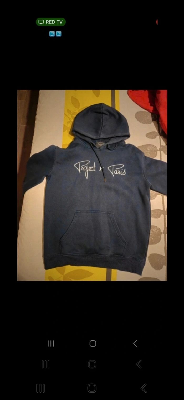 Sweat à capuche bleu homme Project X Paris taille M
