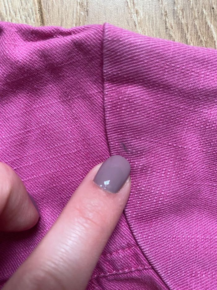Petite veste en jean rose fuchsia - photo numéro 4