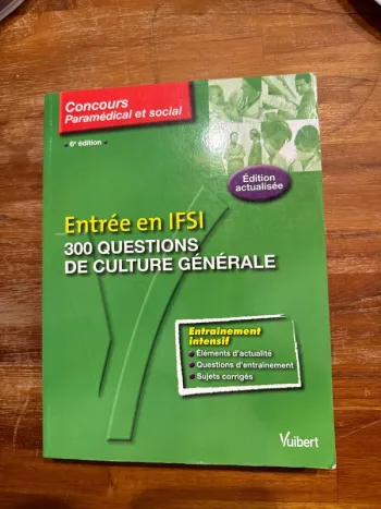 Livre, entré en IFSI, 300 questions de culture générale