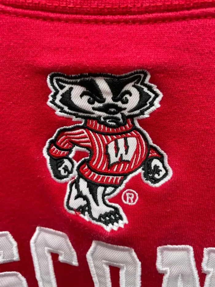 Campus Heritage Red Sweater NCAA Wisconsin Badgers Mens M - photo numéro 2