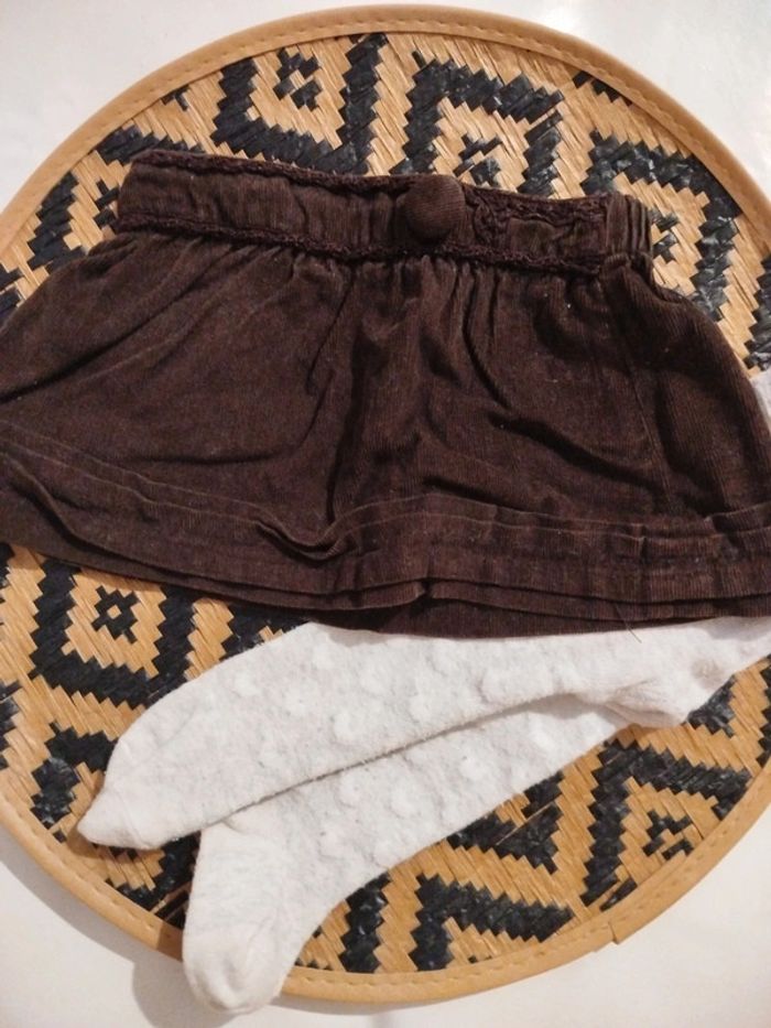 Jupe velours hiver Zara Baby 6 mois 74 cm - photo numéro 2