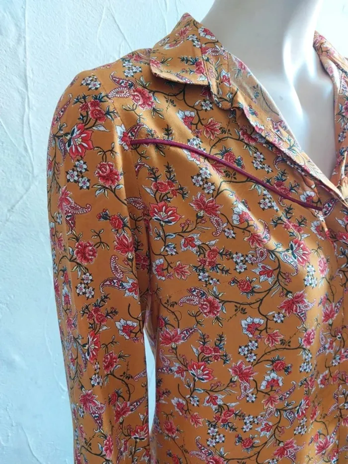 Chemisier à motifs fleuris Taille 36 - photo numéro 5