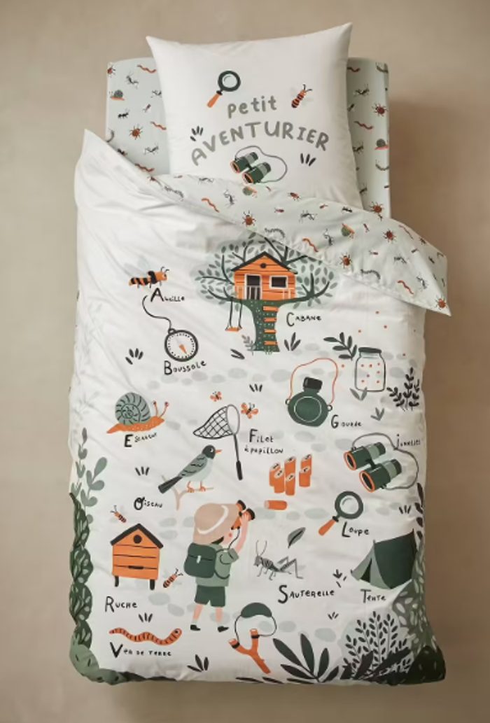Housse de couette + taie + drap housse Ma cabane Taille 150 x 140 - photo numéro 2