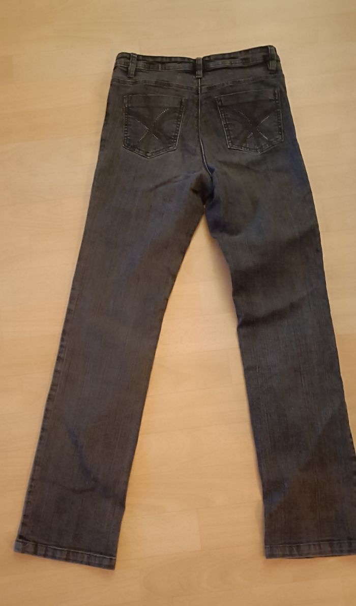 Jean femme taille 38 noir strass - photo numéro 5