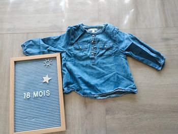 Chemise/tunique style jean 18 mois