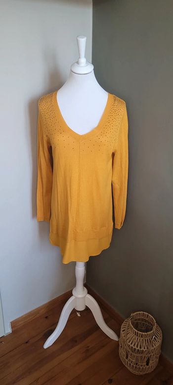 Joli pull fin Elogy moutarde Taille S Parfait état