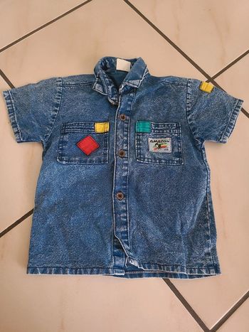 Chemise en jean manches courtes