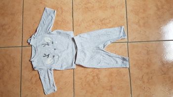 Pyjama 2 pièces mixte 12 mois gris Kiabi