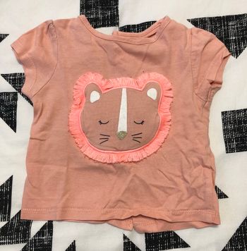 Tee shirt lion rose 6 mois Kiabi éco conçu