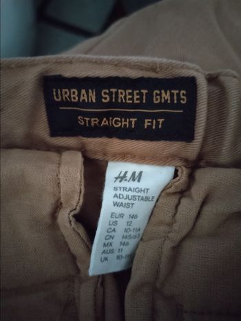 Pantalon élégant straight Fit Camel "H&M" taille réglable 98% coton