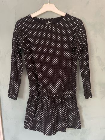 Robe noire à pois blanc  taille 10 ans