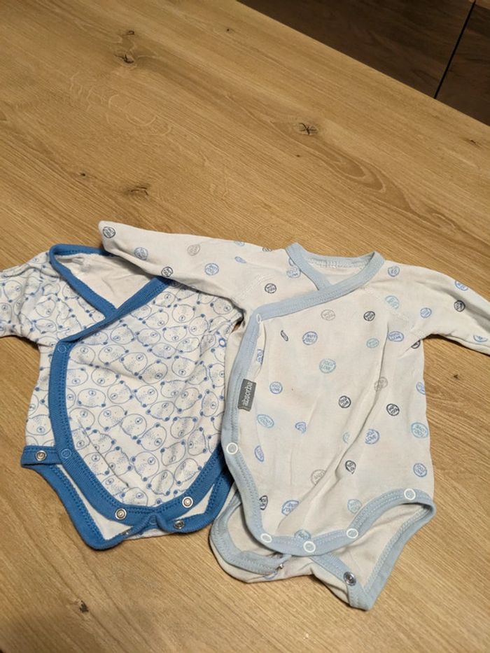 Lot de 7 bodys garçon manches longues taille 1mois - photo numéro 3