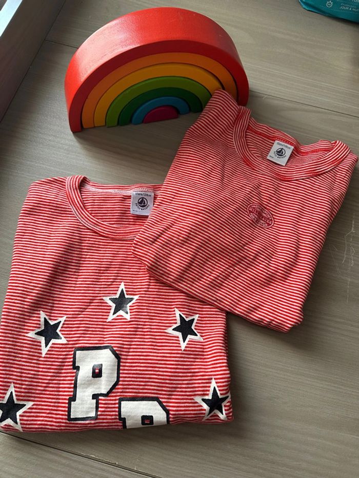 Lot 2 tshirt petit bateau 10 ans