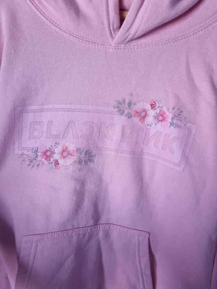 Sweat rose à capuche BlackPink 9-11ans - photo numéro 2