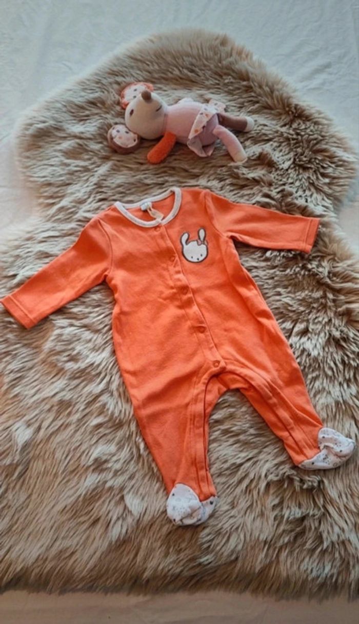 Pyjama  fin orange orchestra  1 mois