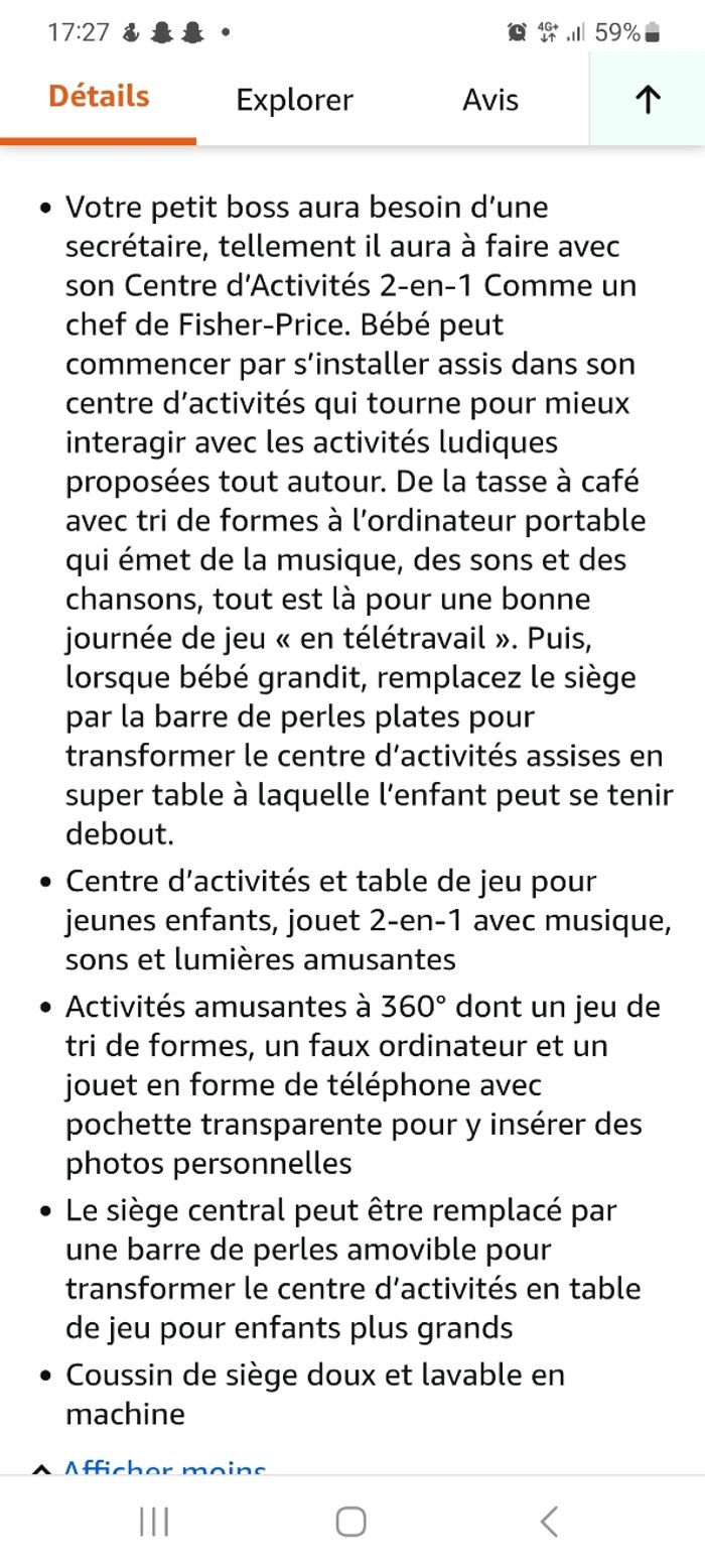 Centre/ table d'activités 2 en 1 fisher price - photo numéro 9