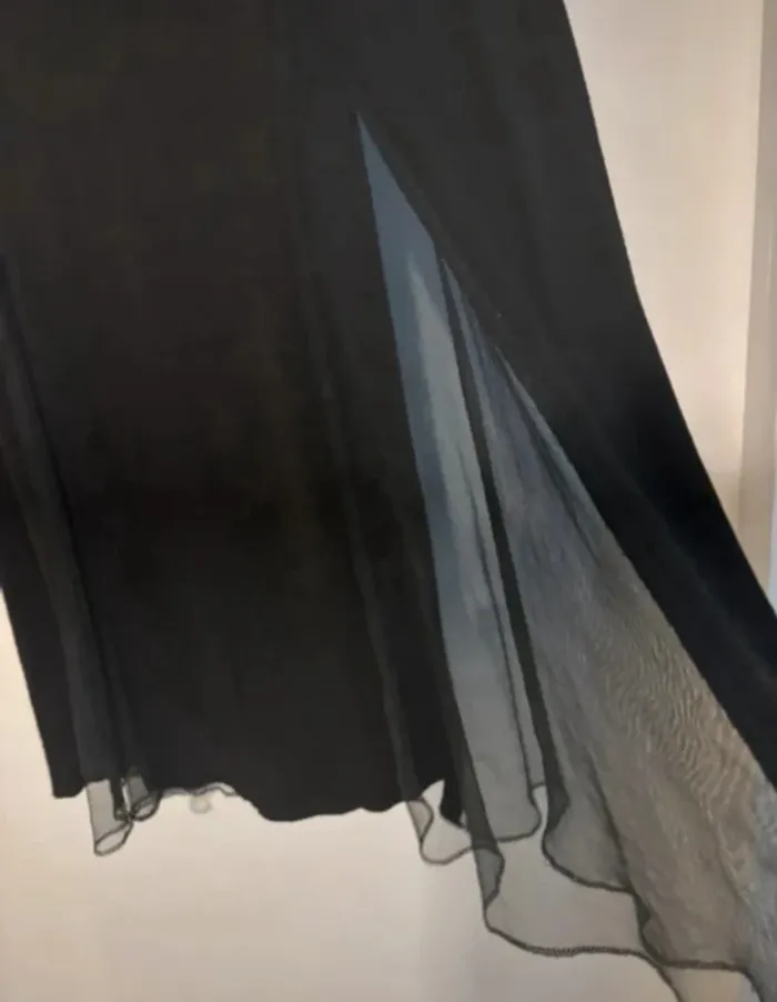 Jupe longue noire fluide Pimkie fentes voile T38 - photo numéro 4