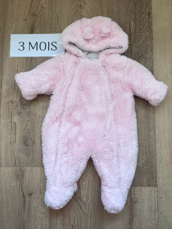 Combinaison pilote rose 3 mois