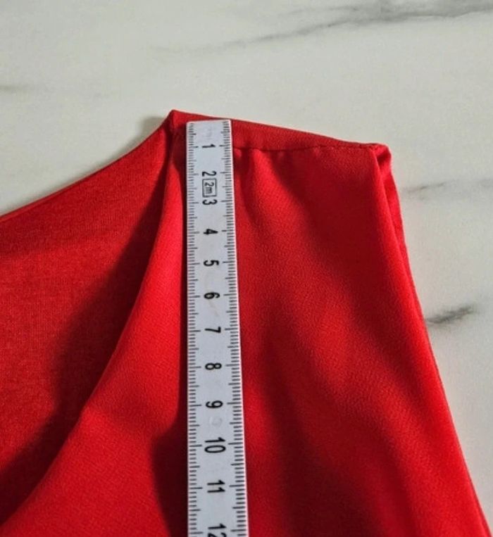 Robe tunique en voile rouge taille XL - photo numéro 9