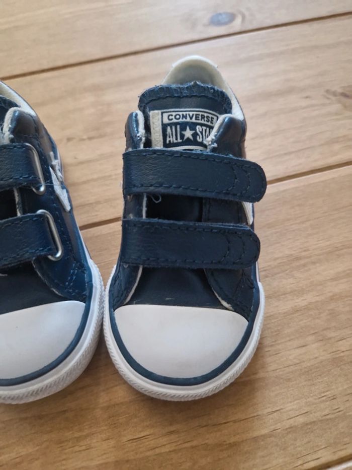 Basket converse T21 cuire bleu - photo numéro 5