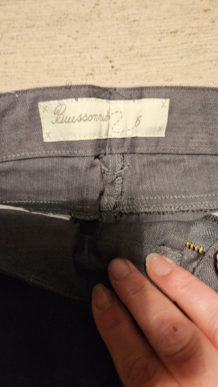 Pantalon classique, coupe droite, gris foncé, Buissonnière, 6 ans, neuf sans étiquette - photo numéro 5