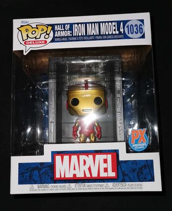 Figurine Funko Pop Deluxe / Hall of Armor Iron Man Model 4 N°1036 / Marvel / PX Previews Exclusive