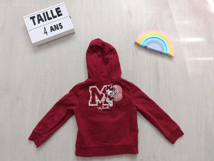 Veste sweat zippée taille 4 ans Minnie - photo numéro 2