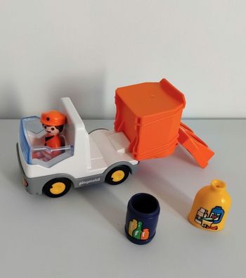 PLAYMOBIL 123 Camion Poubelles Tri 6774 Junior Complet ♻️