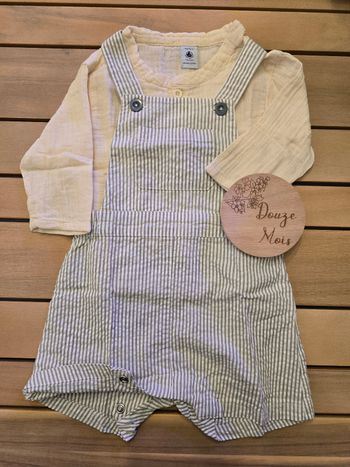 Ensemble PETIT BATEAU  12 mois neuf