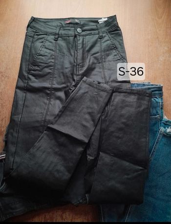 Jeans simili cuire noir 36 S daysie