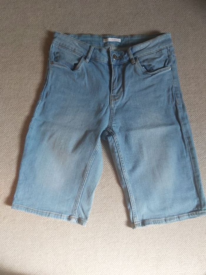 Short jean bleu clair T.36  - Camaïeu