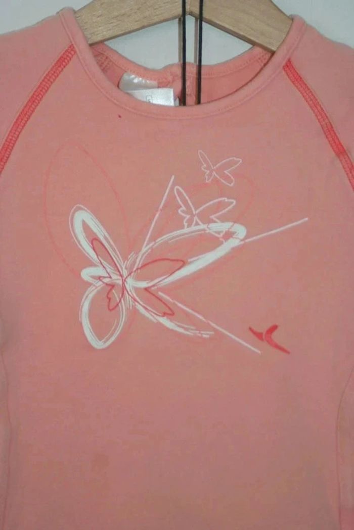 Ensemble tee shirt manches longues corail + short Domyos - photo numéro 3