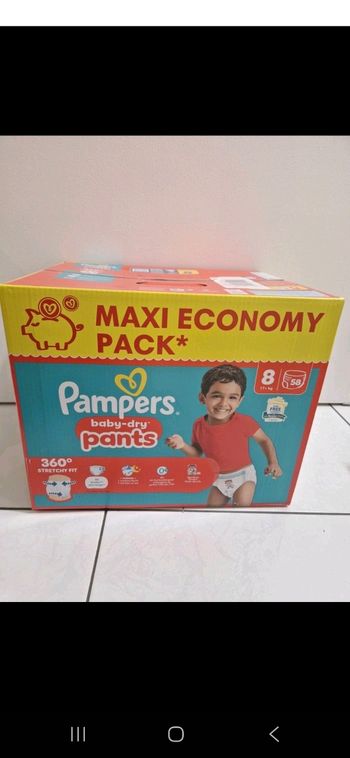 58 pants taille 8 pampers