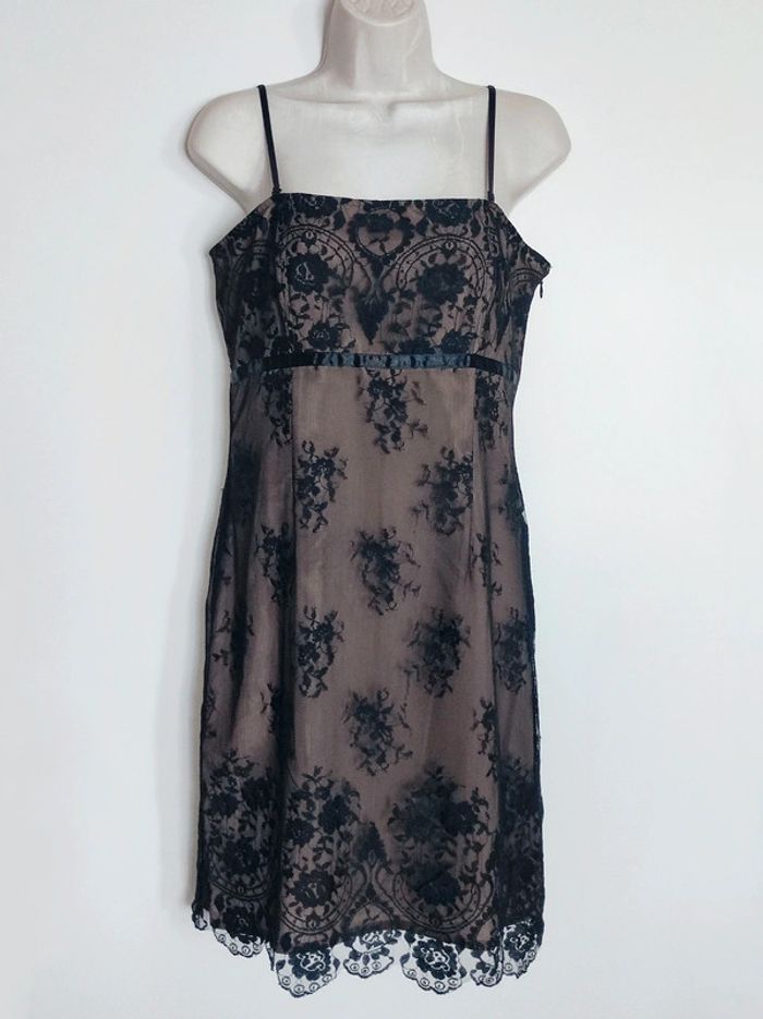 Robe nuisette marron dentelle noir coquette / Grain de Malice - 38/M à 40/L - photo numéro 6