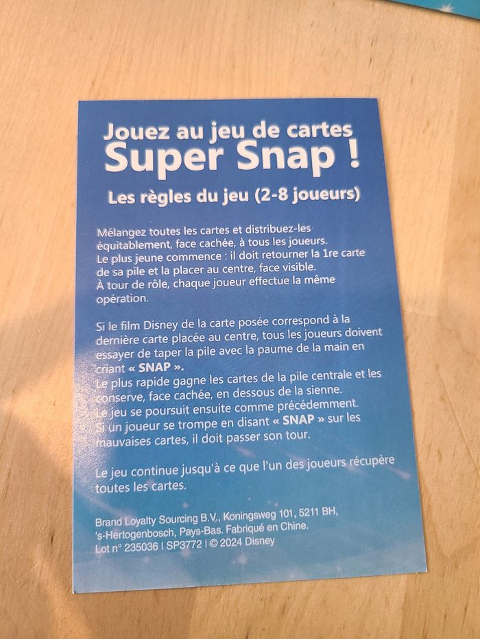 Jeu de société Disney Super snap - photo numéro 4