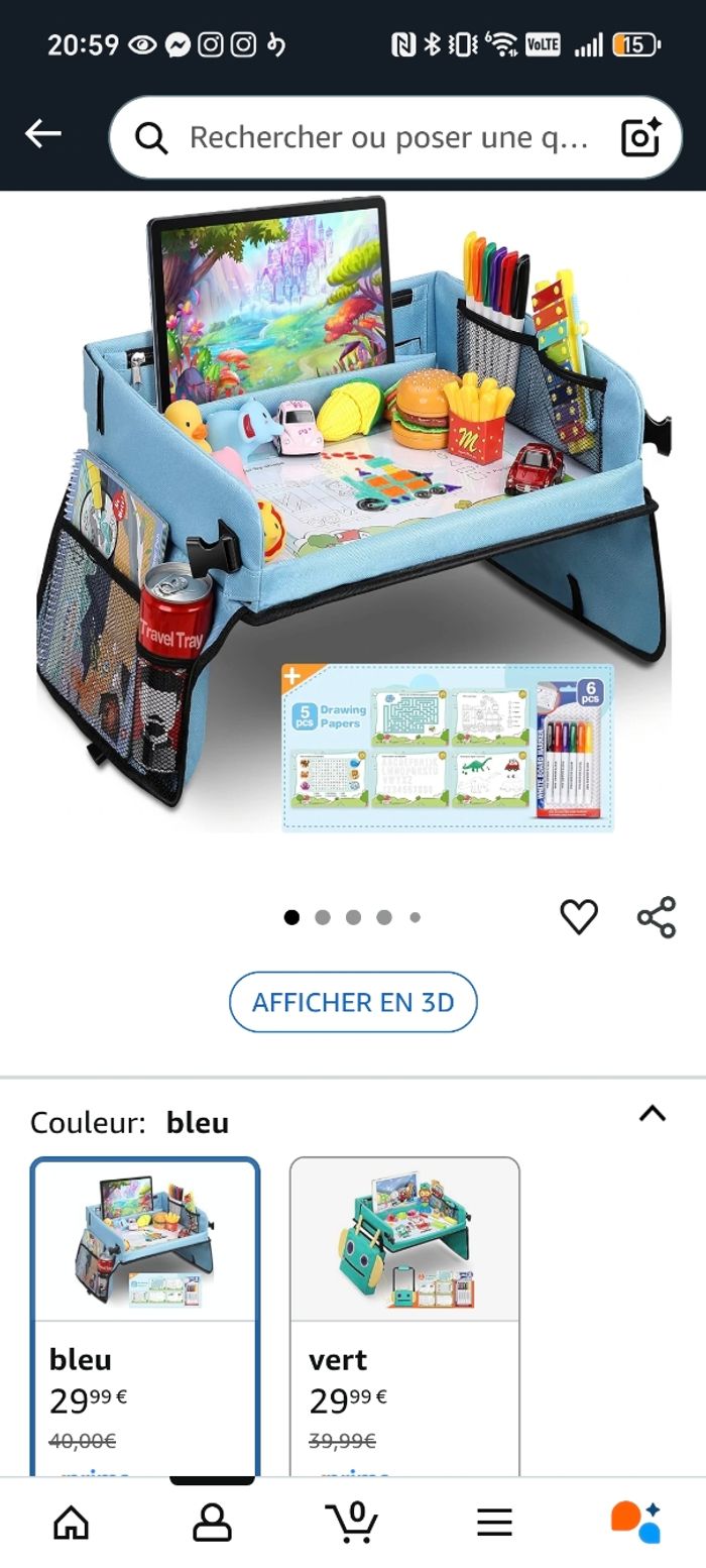 Plateau voiture enfant