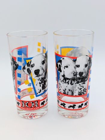 Verres à eau 101 Dalmatiens le film vintage