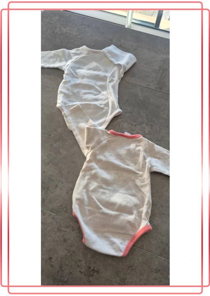 Lot de 2 bodies manches longues fille - photo numéro 2