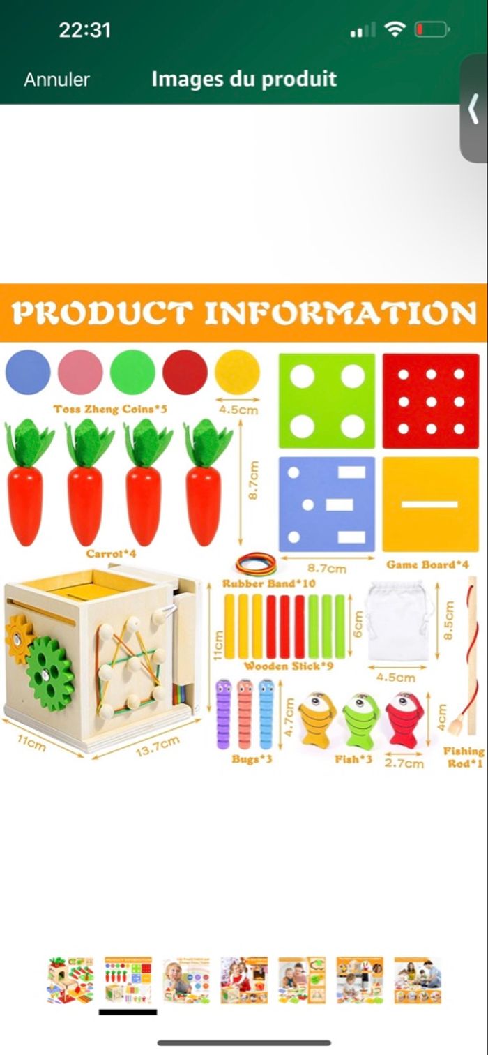 Jeu en bois montessori - photo numéro 2