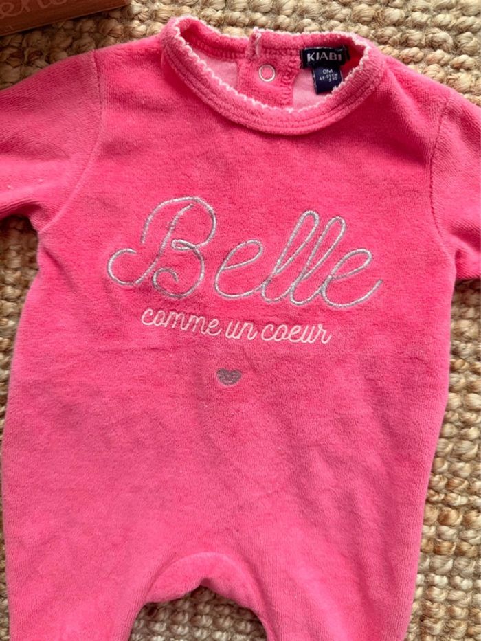 Pyjama velours Kiabi Naissance / 50cm - photo numéro 2