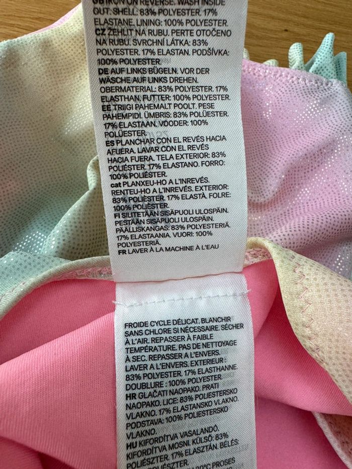 Maillot de bain 1 pièce arc-en-ciel et sirène - Taille 2/3 Ans - photo numéro 9