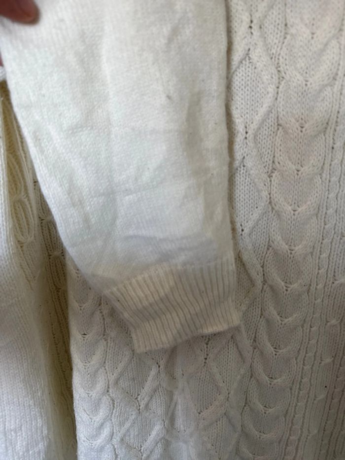 Pull col roulé torsadé Tommy Hilfiger – blanc – Taille XL - photo numéro 4