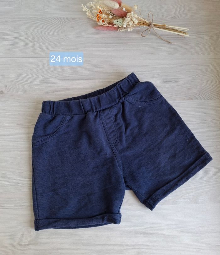 Short bleu marine bébé garçon 24 mois