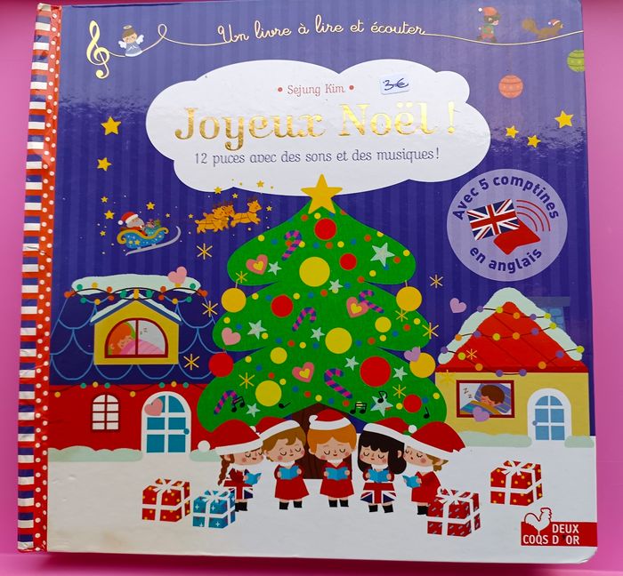 Livre sonore et musical Joyeux Noël 5 comptines en anglais - photo numéro 8