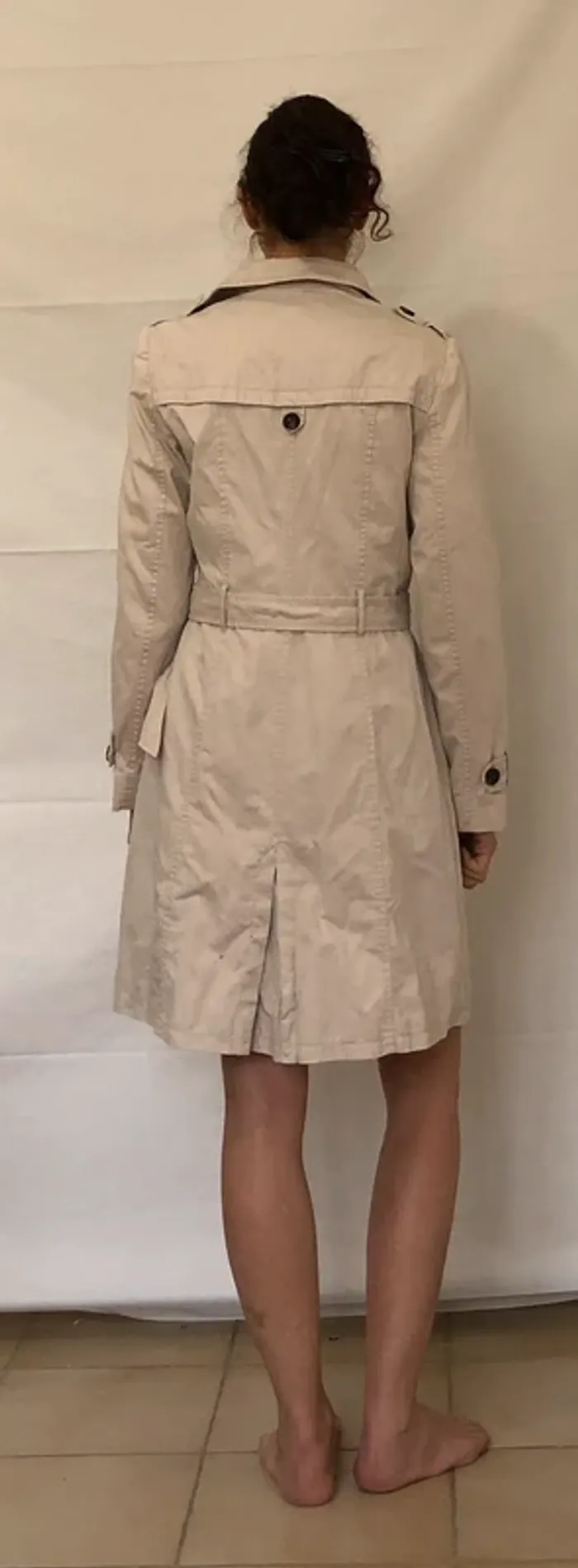 Trench crème avec ceinture Promod taille 38 comme neuf - photo numéro 6