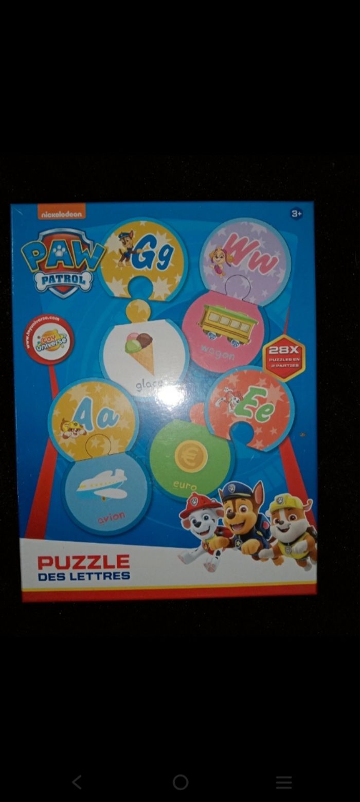 Puzzle lettres pat patrouille