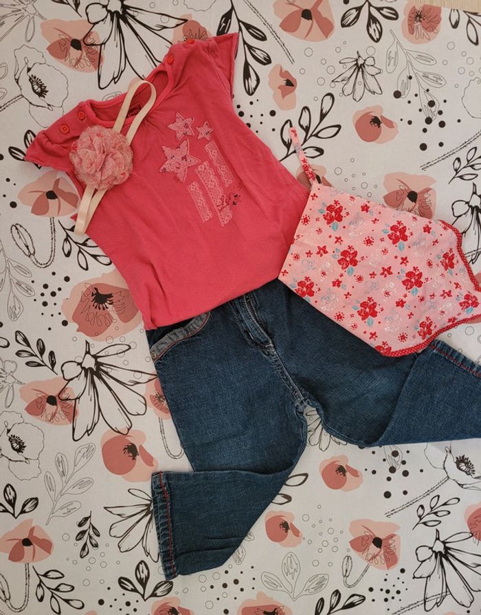 Tee shirt fille Levi's avec pantalon du pareil au même - photo numéro 2