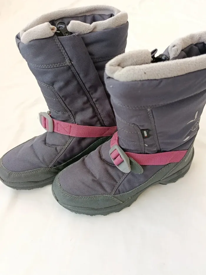 Bottes de neige après-skis gris Oxylane fille taille 35 - photo numéro 3