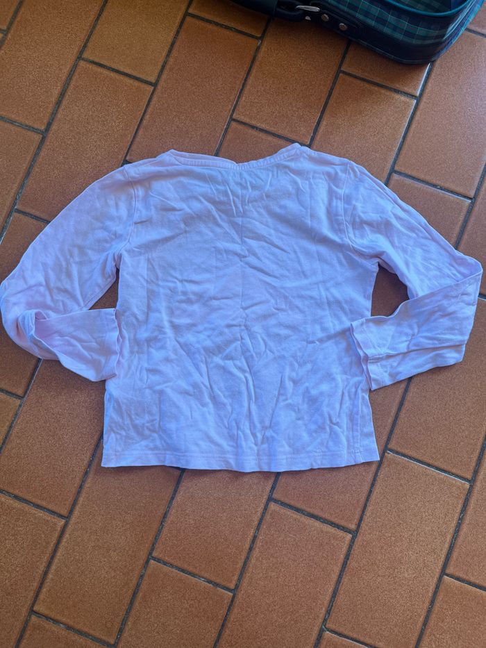 T shirt rose manches longues - photo numéro 2
