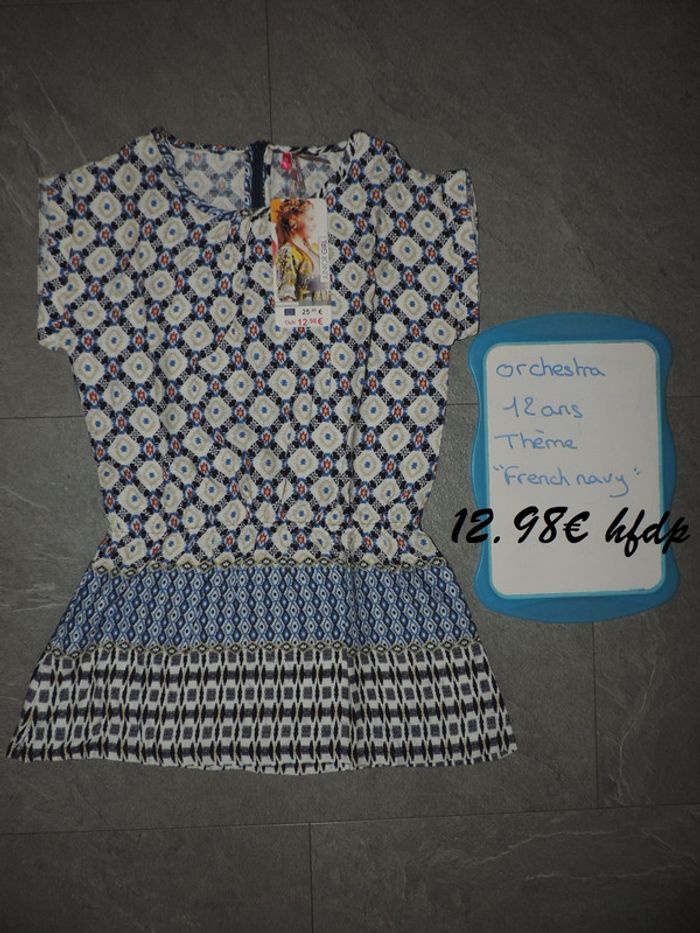 tunique orchestra thème "french navy" taille 12 ans